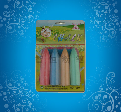 【造型粉笔】4色（小号锥头） 火箭头粉笔 粉笔厂 涂鸦粉笔 粗粉笔  (2)