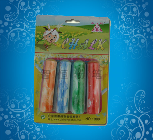 【大理石粉笔】4支装4色 造型粉笔  儿童粉笔  涂鸦粉笔 供应配套粉笔