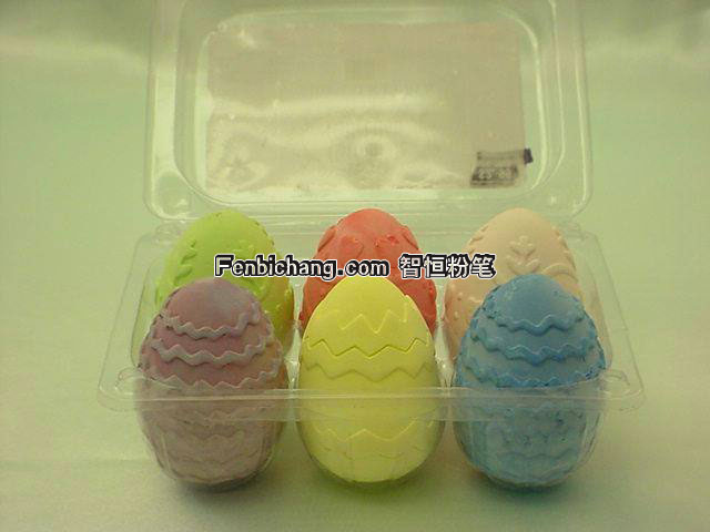 【玩具粉笔】 鸡蛋型粉笔 彩色粉笔 盒装粉笔 环保粉笔